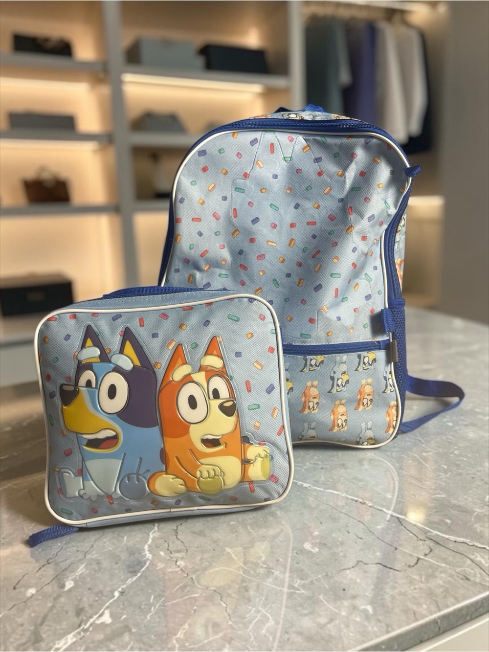 Bluey & Bingo Kids 2-Piece Backpack and Insulated Lunch Bag Set - Picture 1 of 16